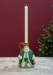 Bungalow Santa Candleholder in Ivy