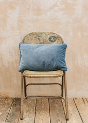 Libeco Velvet China Blue Long Cushion