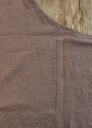 Baltic Flax Ashes of Roses Linen Crossback Apron