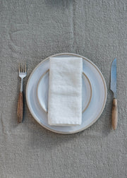 Baltic Flax White Linen Napkins, pack of two