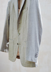 Kenny Ryder Caruso Taupe Wool/Cashmere Lightweight Blazer - M