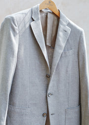Kenny Ryder Caruso Taupe Wool/Cashmere Lightweight Blazer - M