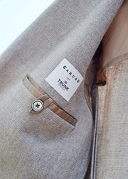 Kenny Ryder Caruso Taupe Wool/Cashmere Lightweight Blazer - M