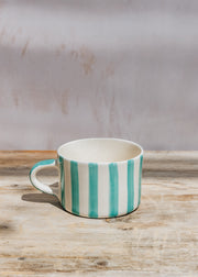 Musango Pottery Musango Pottery Candy Stripe Mug in Mint