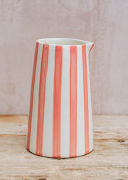 Musango  Candy Stripe Pitcher in Rose