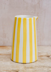 Musango Pottery Musango Candy Stripe Pitcher in Turmeric