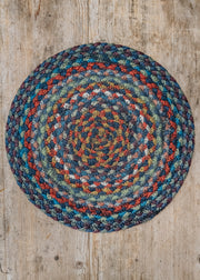 The Braided Rug Co. Placemat in Carnival Blue