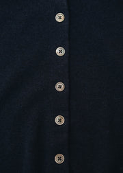 Cash-Ca Cardigan Tipped Crew in Navy and Loden