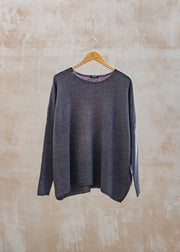 Eribé Oversized Soft Crew Neck in Damson