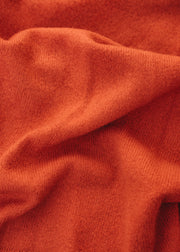 Cash-Ca Oversized Soft Crew Neck in Firebrick
