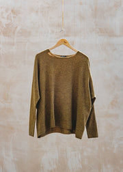 Eribé Oversized Soft Crew Neck in Olive