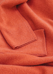 Cash-Ca Oversized Soft Sweater in Firebrick