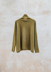 Cash-Ca Oversized Soft Sweater in Olive