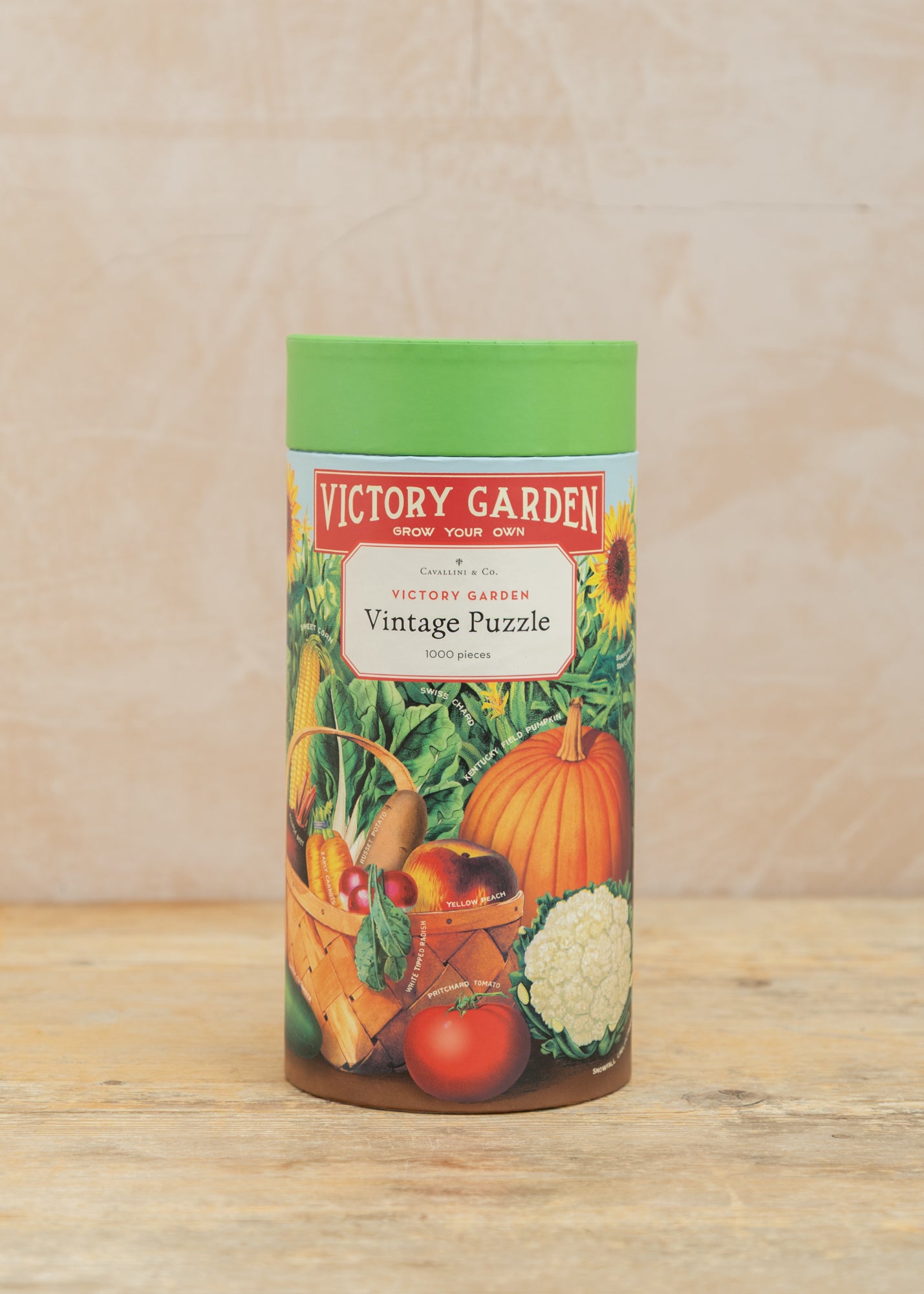 Cavallini Vintage Puzzle „Victory Garden“ – 1000 Teile, Fertig 50,8 X 71,1 Cm, Mit Musselinbeutel