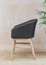 Gommaire Gommaire Charly Teak Armchair in Espresso Wicker