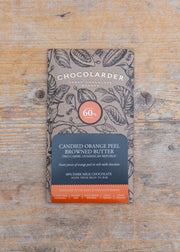 Chocolarder Candied Orange Peel, 60% Milk Chocolate Bar