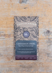Chocolarder Cinnamon Swirl 50% Milk Chocolate Bar