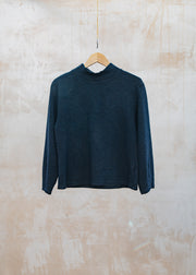 Cut Loose Cropped Crimped Sweatshirt in Etan