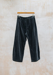 Cut Loose Easy Crop Lux Cord Pant in Black