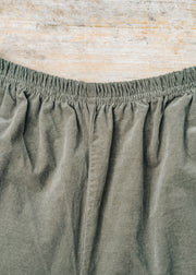 Cut Loose Lantern Mini Cord Pant in Kelp