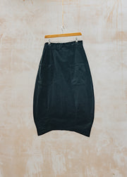 Cut Loose Lantern Pocket Mini Cord Skirt in Black