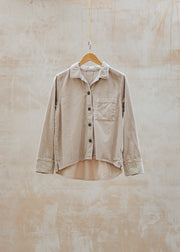 Cut Loose Lux Cord Crop Jacket in Moonbeam