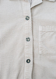 Cut Loose Lux Cord Crop Jacket in Moonbeam