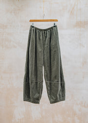 Cut Loose Lux Cord Lantern Pant in Kelp