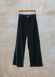 Cut Loose Lux Cord Wide Leg Zip Pant in Black