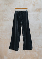 Cut Loose Lux Cord Wide Leg Zip Pant in Black