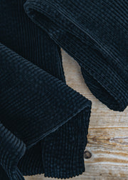 Cut Loose Lux Cord Wide Leg Zip Pant in Black