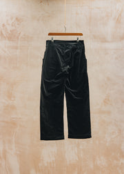 Cut Loose Mini Cord Button Trouser in Black