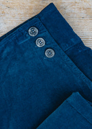 Cut Loose Mini Cord Button Trouser in Etan