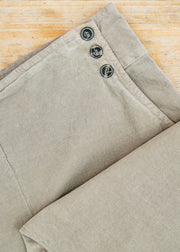Cut Loose Mini Cord Button Trouser in Lentil