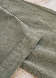 Cut Loose Mini Cord Button Trouser in Kelp