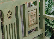 Kadai Three Seater Chartwell Green Fiddle Indian Bench (Indoor Use Only)