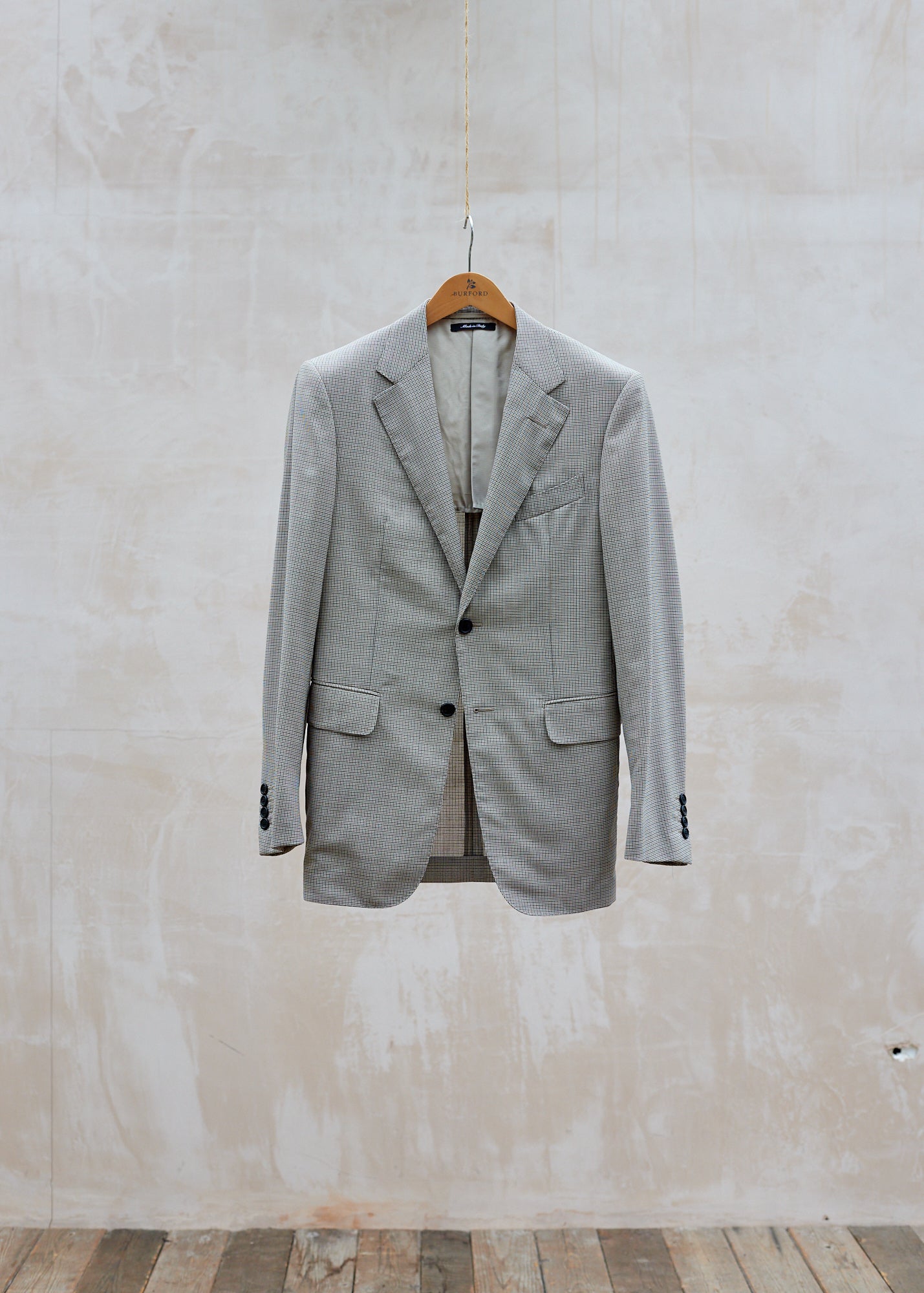 Dunhill New Hand-Finished Wool/Mohair Houndstooth Blazer - M