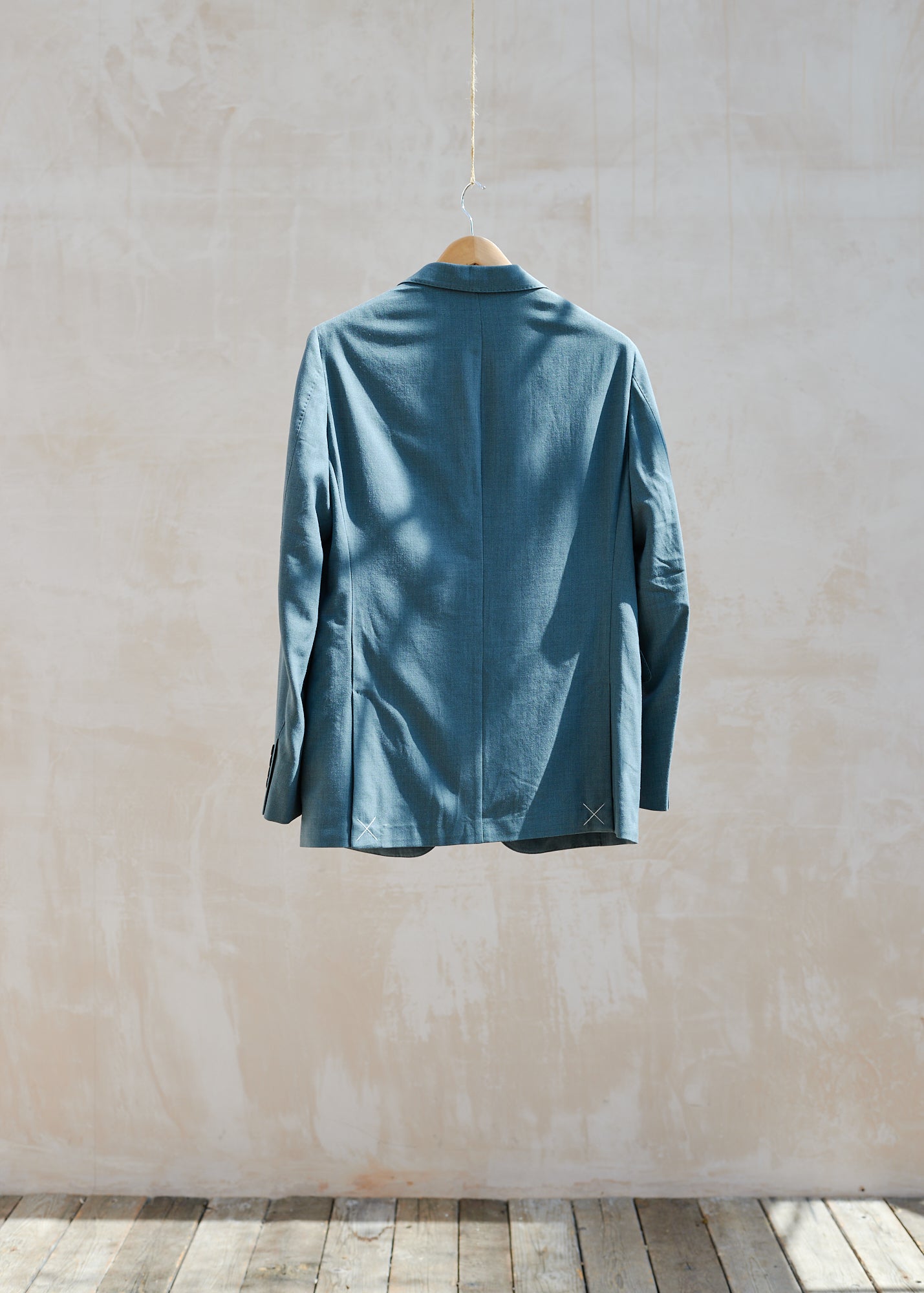 Dunhill Smart Unstructured Wool/Silk/Cotton Green Blazer / L