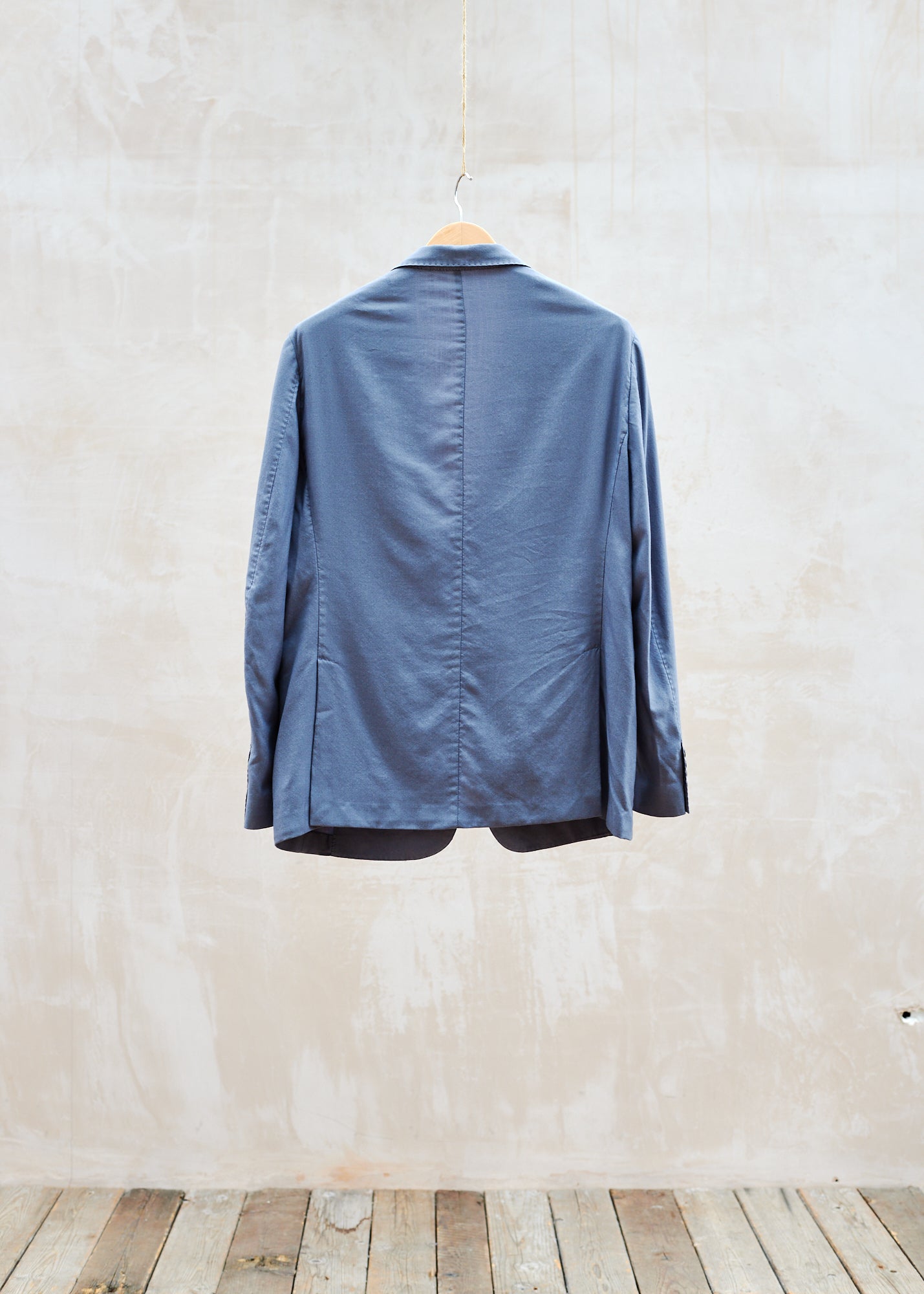 Dunhill Unstructured Cashmere/Silk Steel Blue Blazer 
