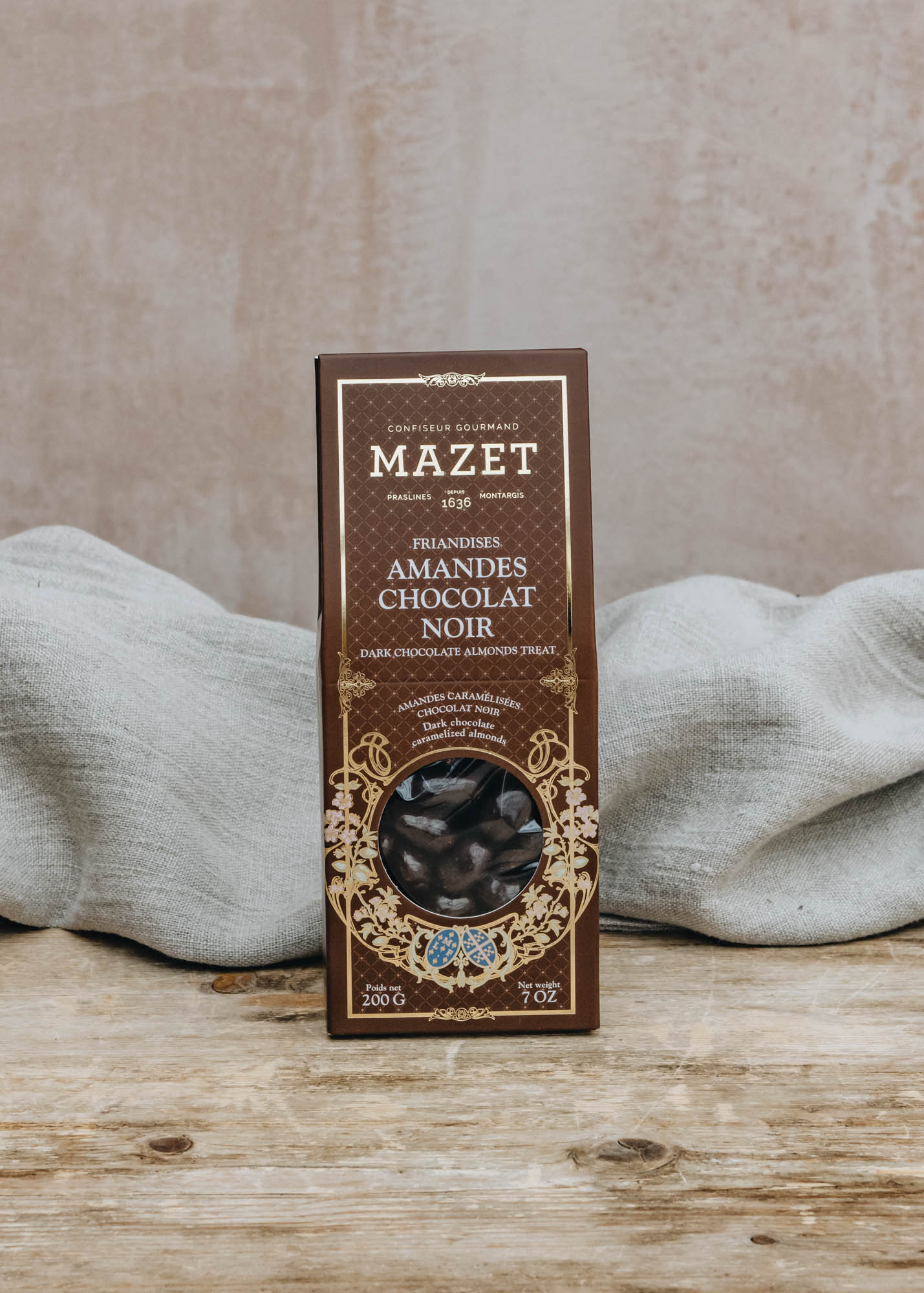 Mazet Dark Chocolate Almonds