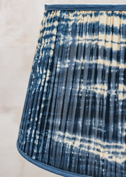 Pooky Lighting Pooky Lighting Denim Tie-Dyed Cotton Straight Empire Shade, 40cm