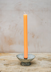 True Grace Dinner Candle in Fluorescent Orange