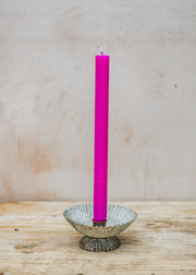 True Grace Dinner Candle in Fluorescent Purple