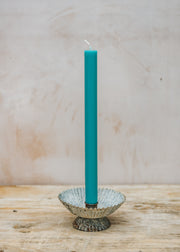 True Grace Dinner Candle in Turquoise