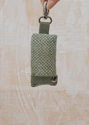 Stocky & Dee Dog Bag Holder in Green and Dove