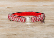 Dog Collar in Rosehip and Dove