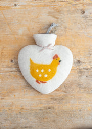 Dorothee Lehnen Chicken Hot Water Bottle in Peyote/Yellow