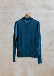 John Smedley John Smedley Dorset Polo Collared Jumper in Indigo
