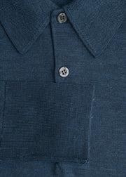 John Smedley John Smedley Dorset Polo Collared Jumper in Indigo