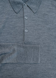 John Smedley John Smedley Dorset Polo Neck Jumper in Charcoal